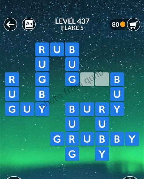 Wordscapes Level 437, Flake 5 .